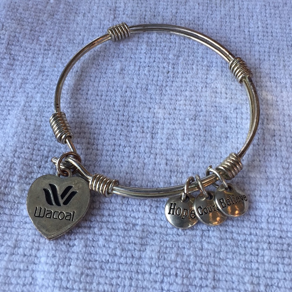 Silvertone Wacoal bangle bracelet